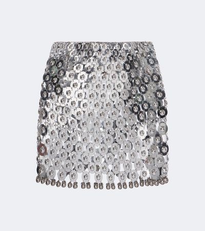 Rabanne Rabanne Chainmail embellished miniskirt