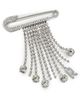 rabanne rabanne Crystal Charm Pin Silver/Crystal One - 1