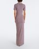 Rabanne Rabanne Cutout gathered striped crÃªpe maxi dress - 6
