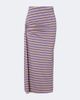 Rabanne Rabanne Cutout gathered striped crÃªpe midi skirt - 1