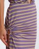 Rabanne Rabanne Cutout gathered striped crÃªpe midi skirt - 3