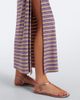 Rabanne Rabanne Cutout gathered striped crÃªpe midi skirt - 4