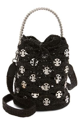 Rabanne Rabanne Disc Raffia Bucket Bag