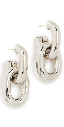 rabanne rabanne Double XL Link Earrings Silver One