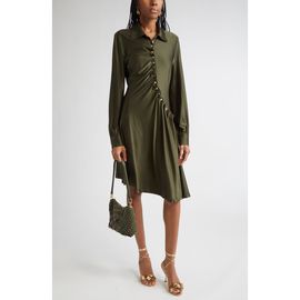 Rabanne Rabanne Draped Long Sleeve Jersey Minidress