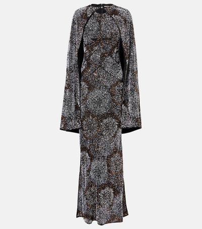 Rabanne Rabanne Embellished caped gown