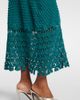 Rabanne Rabanne Embellished crochet cotton midi skirt - 4