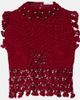 Rabanne Rabanne Embellished crochet cotton top - 1