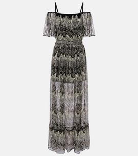 Rabanne Rabanne Embellished off-shoulder gown