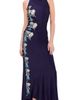 rabanne rabanne Embroidered Draped Jersey Long Dress Sailor Blue - 1