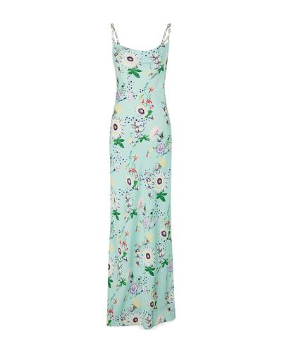 Rabanne Rabanne Floral Chain Strap Maxi Dress