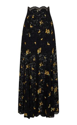 Rabanne Rabanne Floral Embroidered Maxi Skirt