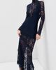 rabanne rabanne Floral Lace Maxi Dress Deep Navy - 2