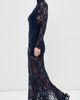 rabanne rabanne Floral Lace Maxi Dress Deep Navy - 4
