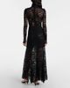 Rabanne Rabanne Floral lace maxi skirt - 3