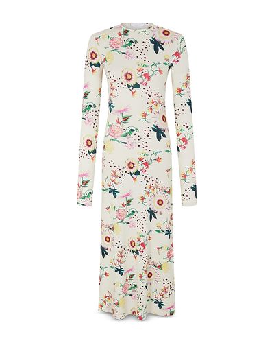 Rabanne Rabanne Floral Long Sleeve Maxi Dress
