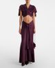 Rabanne Rabanne Gathered caped satin crop top - 5