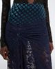 Rabanne Rabanne Gathered lace and velvet maxi skirt - 3