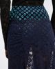 Rabanne Rabanne Gathered lace and velvet maxi skirt - 5