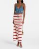 Rabanne Rabanne Gathered striped cotton-blend maxi skirt - 2