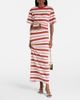 Rabanne Rabanne Gathered striped cotton-blend maxi skirt - 6