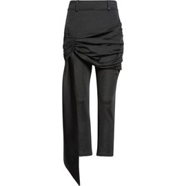 Rabanne Rabanne High Waist Drape Front Stretch Capri Pants