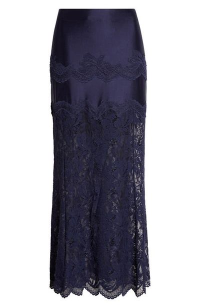 Rabanne Rabanne Jupe Lace & Jersey Skirt