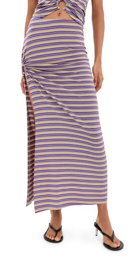 rabanne rabanne Jupe Skirt Stripes Violet/Red