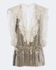 Rabanne Rabanne Lace-trimmed chainmail top - 1