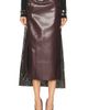 RABANNE RABANNE Leather & Sequin Skirt - 1