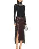 RABANNE RABANNE Leather & Sequin Skirt - 5