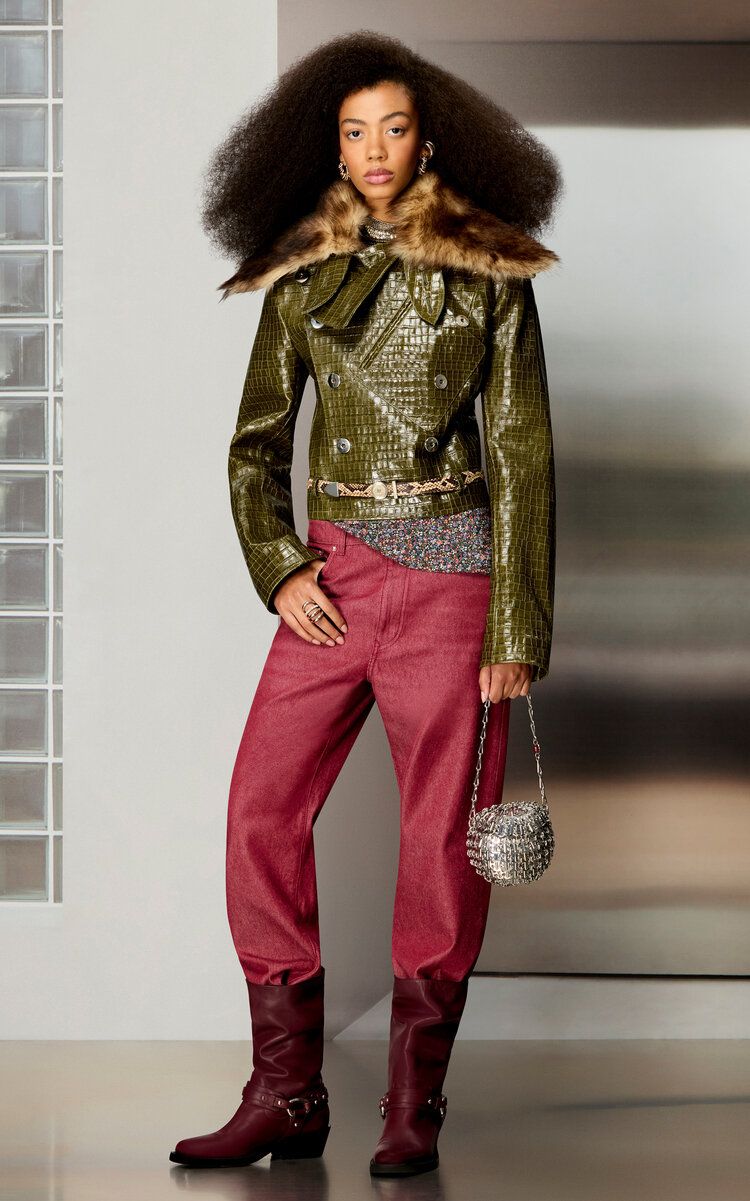 Rabanne Rabanne Leather Cropped Jacket