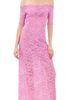 rabanne rabanne Long Dress In Lace Camelia Pink - 1