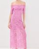 rabanne rabanne Long Dress In Lace Camelia Pink - 2
