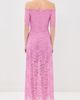 rabanne rabanne Long Dress In Lace Camelia Pink - 3