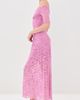 rabanne rabanne Long Dress In Lace Camelia Pink - 4