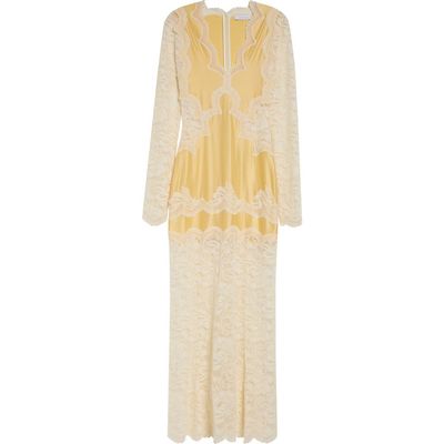 Rabanne Rabanne Long Sleeve Mixed Media Dress