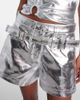 Rabanne Rabanne Metallic cotton high-rise shorts - 4