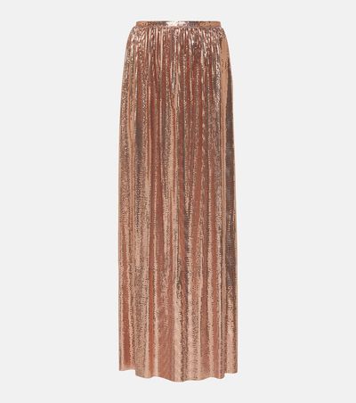 Rabanne Rabanne Metallic mesh maxi skirt