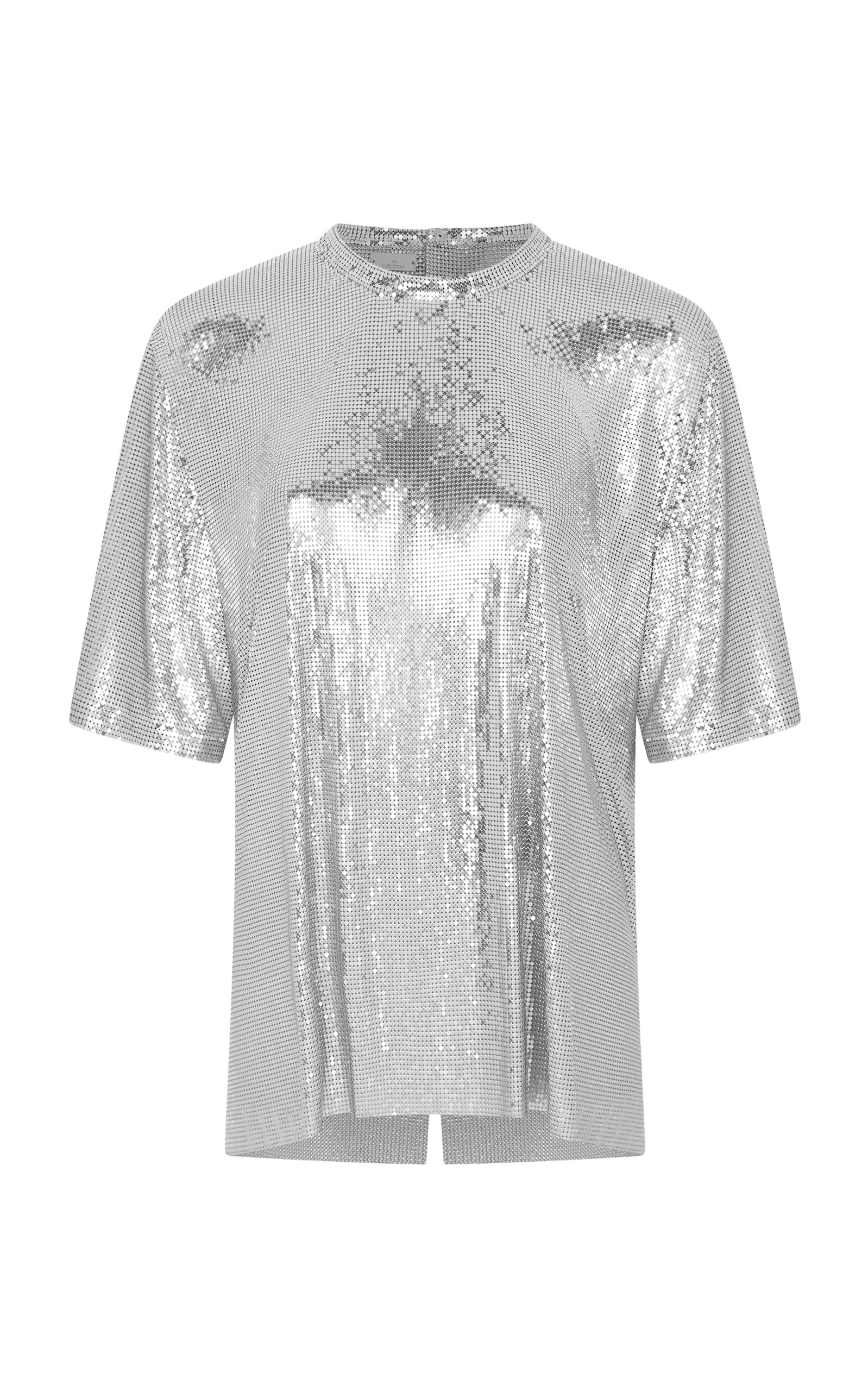 Rabanne Rabanne Metallic ShortSleeve Top