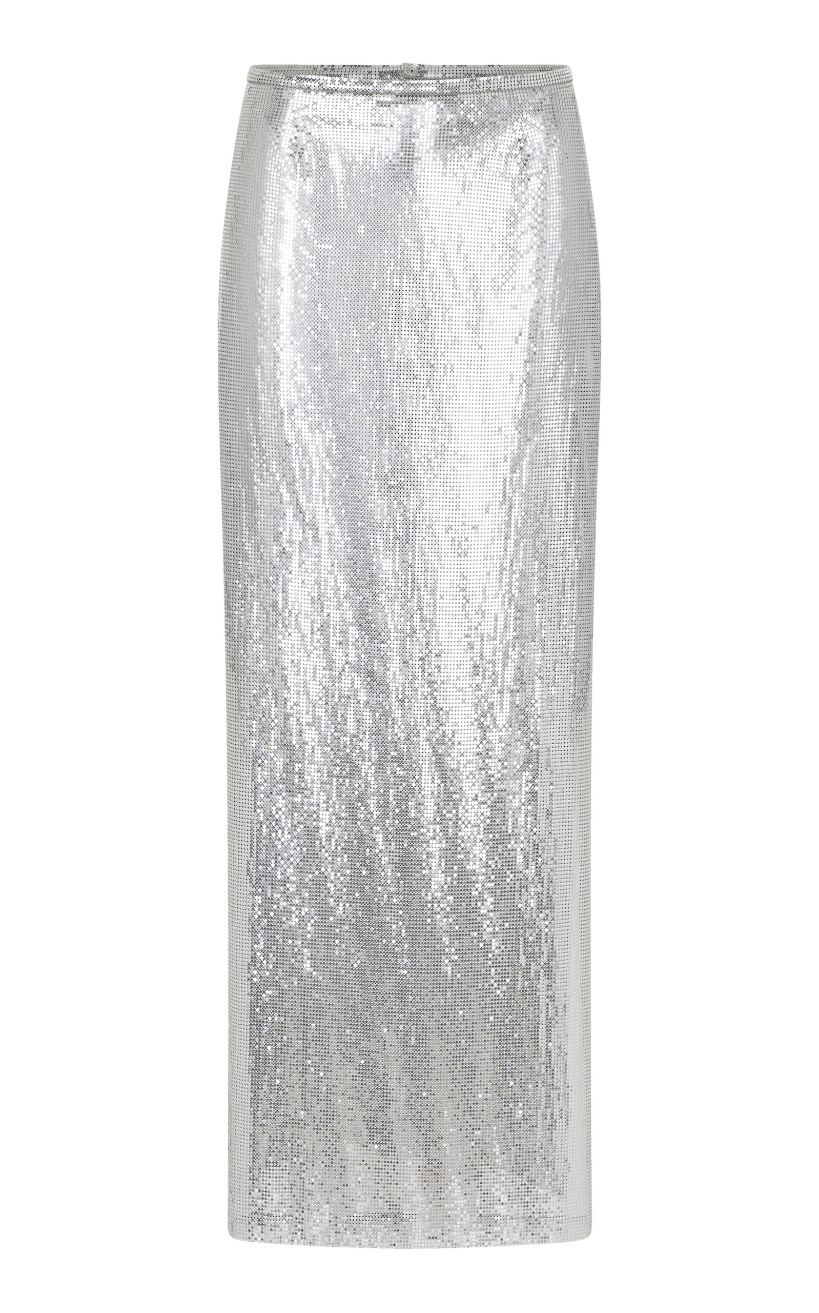 Rabanne Rabanne Metallic Slit Midi Skirt