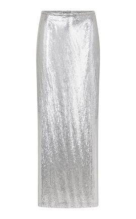 Rabanne Rabanne Metallic Slit Midi Skirt