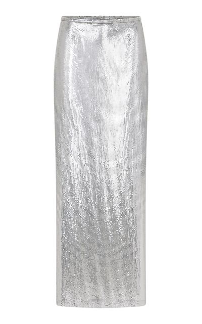 Rabanne Rabanne Metallic Slit Midi Skirt