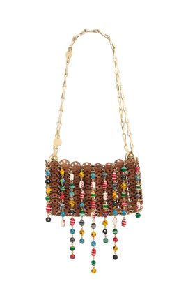 Rabanne Rabanne Mini 1969 Fringed Wooden Chainmail Bag