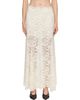 Rabanne Rabanne Off-White Flared Lace Maxi Skirt - 1