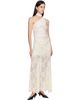 Rabanne Rabanne Off-White Flared Lace Maxi Skirt - 4