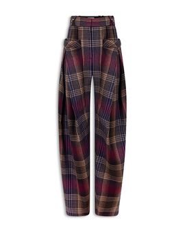 Rabanne Rabanne Optic Square Wool Stretch Straight Pants