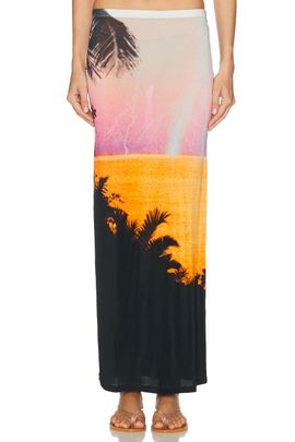 RABANNE RABANNE Palm Long Skirt