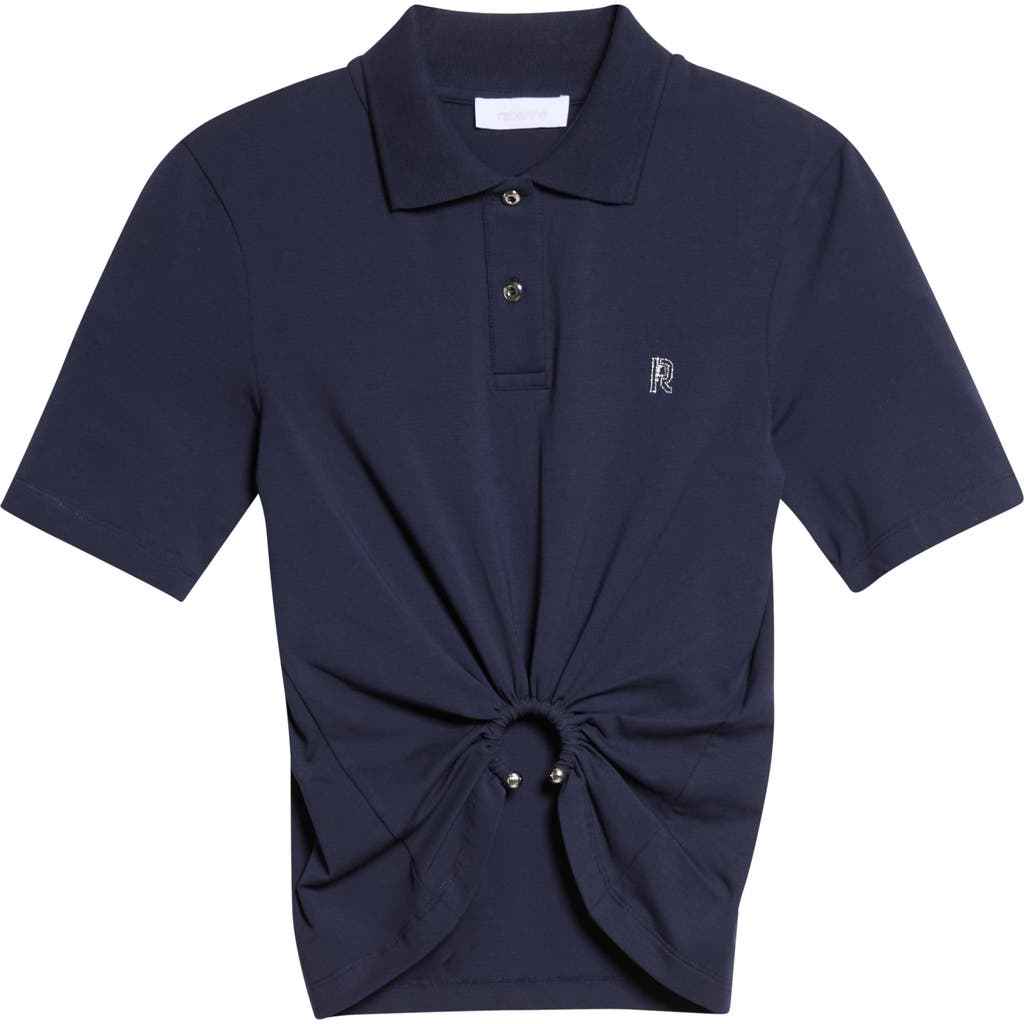 Rabanne Rabanne Pierced Stretch Cotton Polo