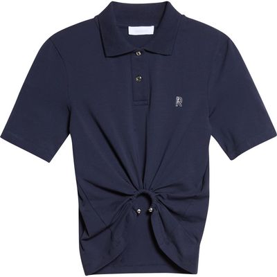 Rabanne Rabanne Pierced Stretch Cotton Polo